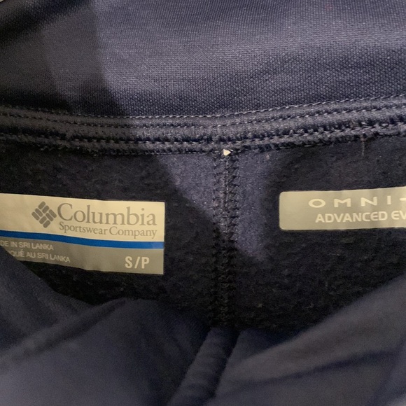 Columbia Dark Midnight Blue Omni-wick fleece pullover quarter zip. Sz Womans sm - Picture 5 of 8